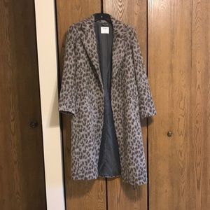 Cheetah print winter coat